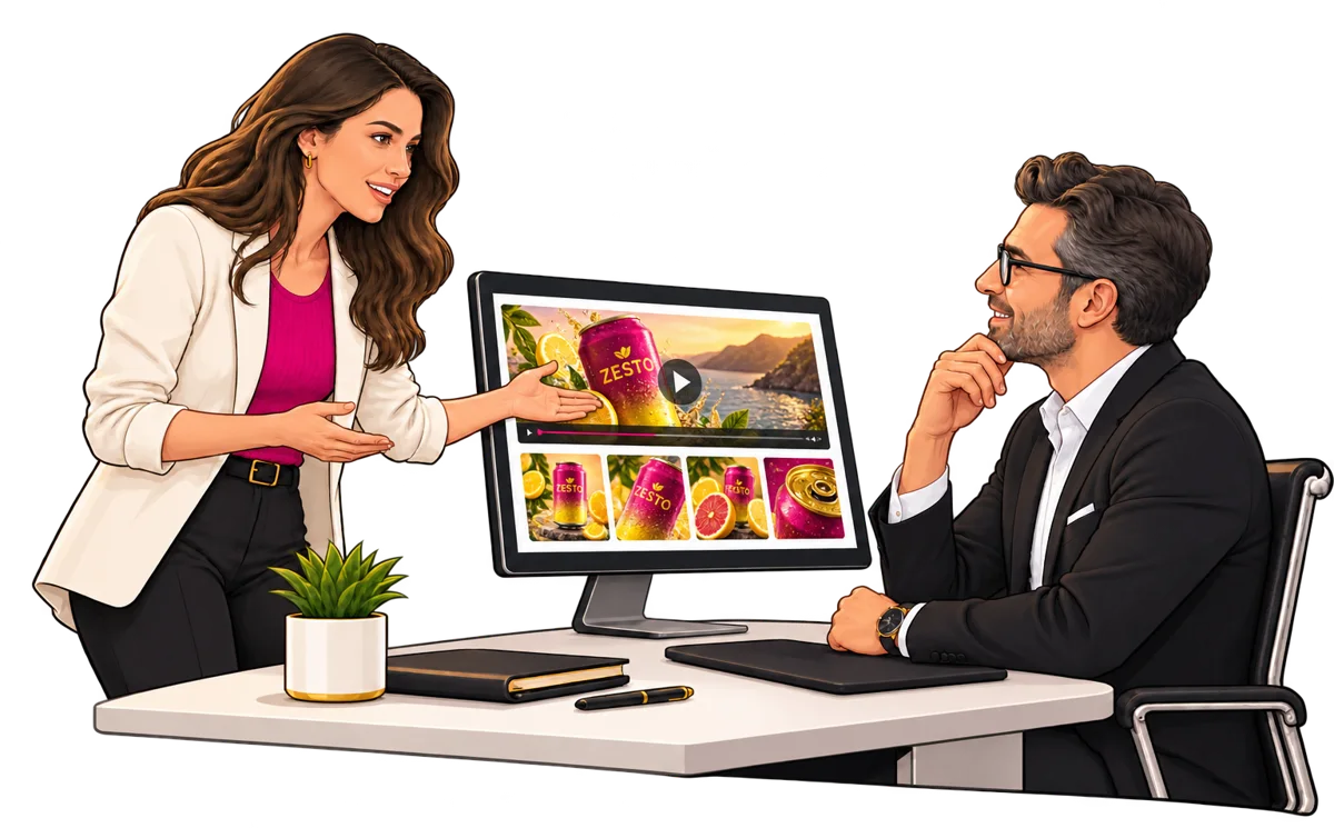 Présentation d'une campagne de clipping à un client